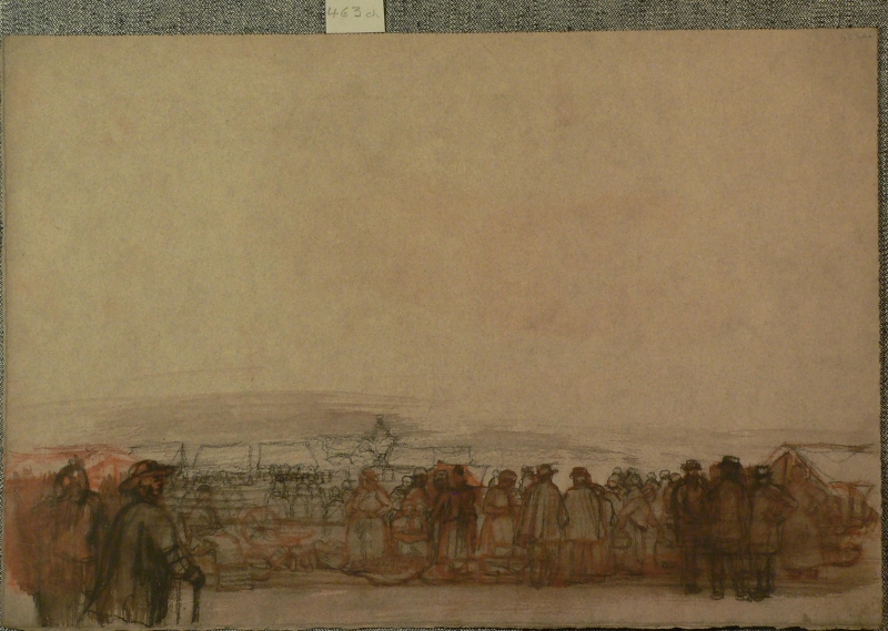 463ch,recto rural crowd scene